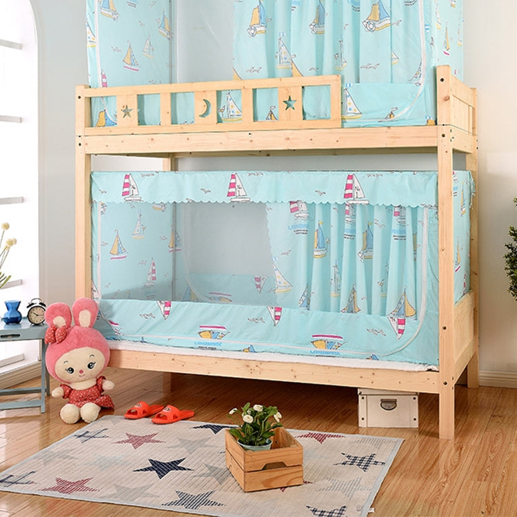 Students Dormitory Blackout Cloth Zipper Mosquito Net for 90cm Width Lower Berth