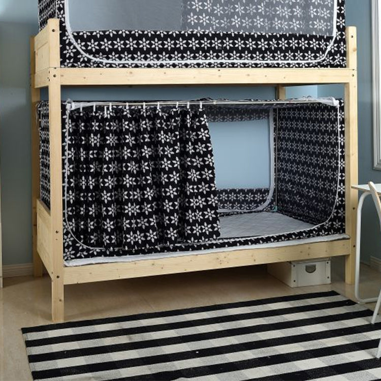 Students Dormitory Blackout Cloth Zipper Mosquito Net for 90cm Width Lower Berth