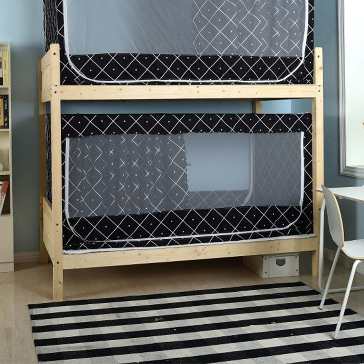 Students Dormitory Blackout Cloth Zipper Mosquito Net for 90cm Width Lower Berth