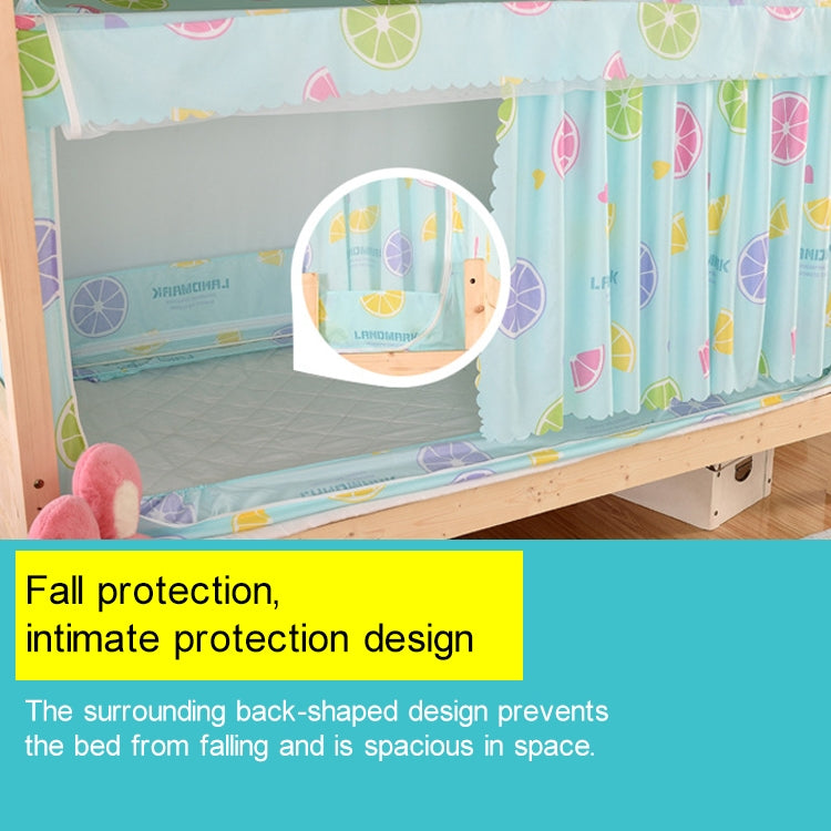 Students Dormitory Blackout Cloth Zipper Mosquito Net for 120cm Width Upper Berth
