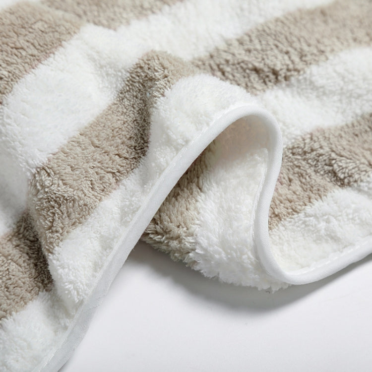 Polyester Coral Velvet Cation Bath Towel Super Absorbent Bathroom Soft Cloth Wipe Towel, Size: 70x140cm (Coffee)