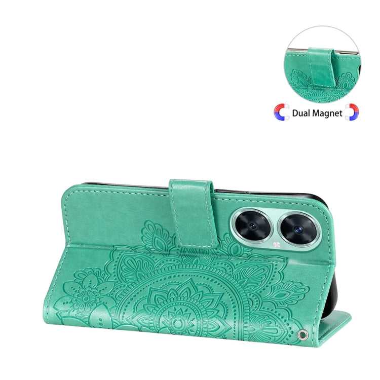 For Huawei nova 11i / Maimang 20 5G / Enjoy 60 Pro 7-petal Flowers Embossing Leather Phone Case