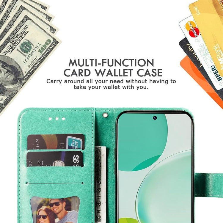 For Huawei nova 11i / Maimang 20 5G / Enjoy 60 Pro 7-petal Flowers Embossing Leather Phone Case