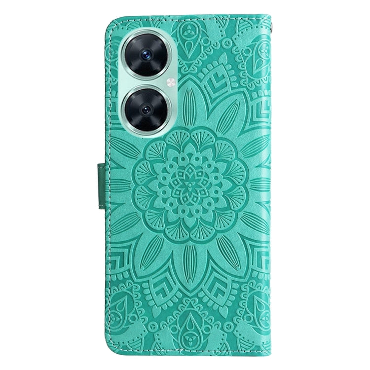 For Huawei nova 11i / Maimang 20 5G / Enjoy 60 Pro Embossed Sunflower Leather Phone Case