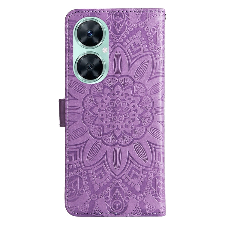 For Huawei nova 11i / Maimang 20 5G / Enjoy 60 Pro Embossed Sunflower Leather Phone Case