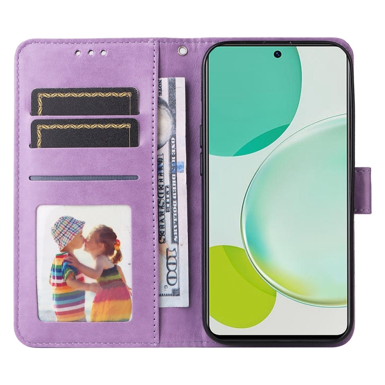 For Huawei nova 11i / Maimang 20 5G / Enjoy 60 Pro Embossed Sunflower Leather Phone Case