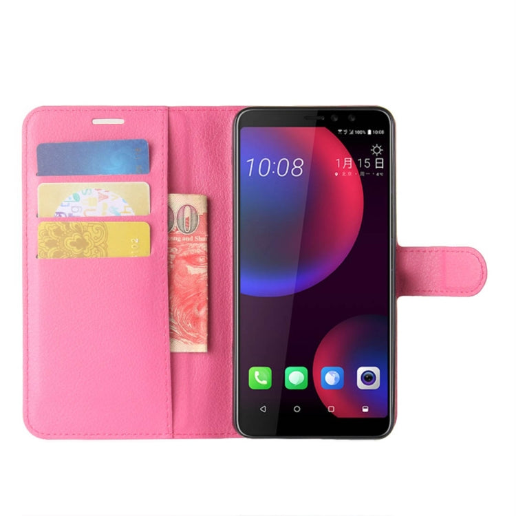 For HTC U11 EYEs Litchi Texture Horizontal Flip Leather Case with Wallet & Holder & Card Slots