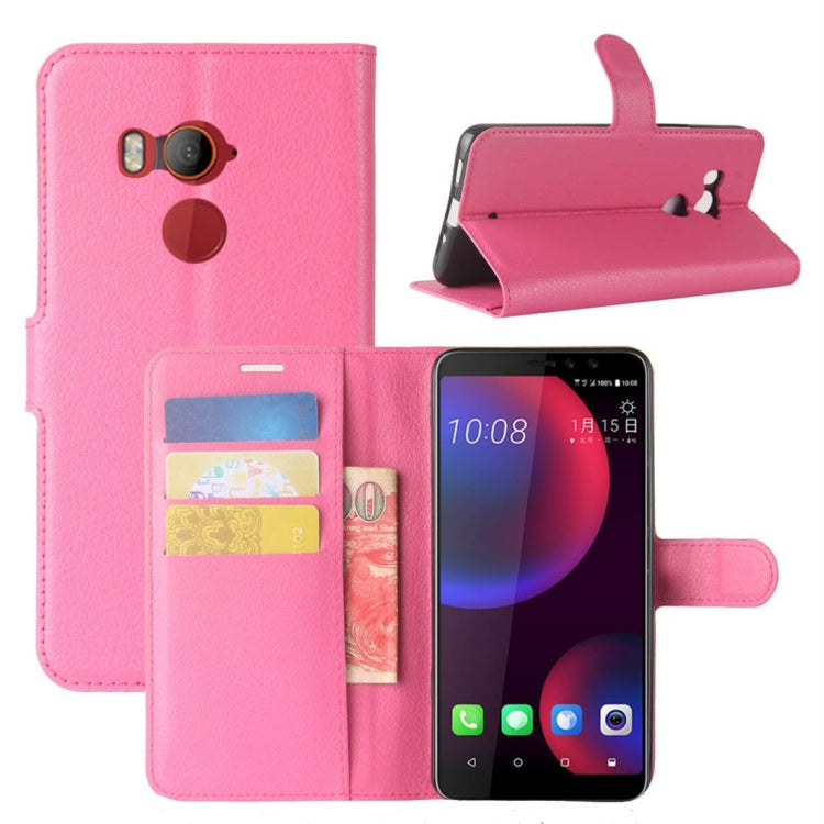 For HTC U11 EYEs Litchi Texture Horizontal Flip Leather Case with Wallet & Holder & Card Slots