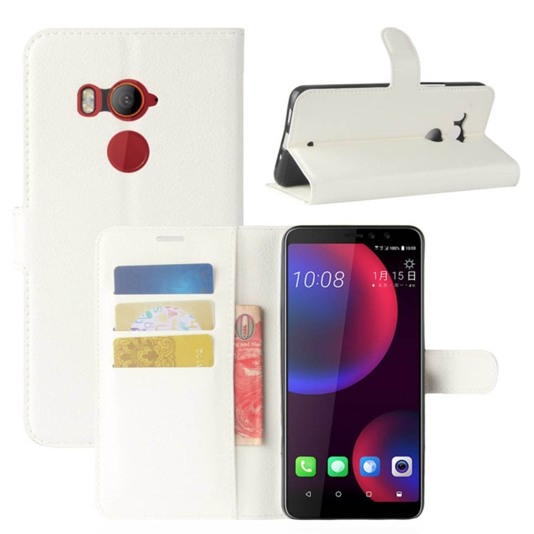 For HTC U11 EYEs Litchi Texture Horizontal Flip Leather Case with Wallet & Holder & Card Slots