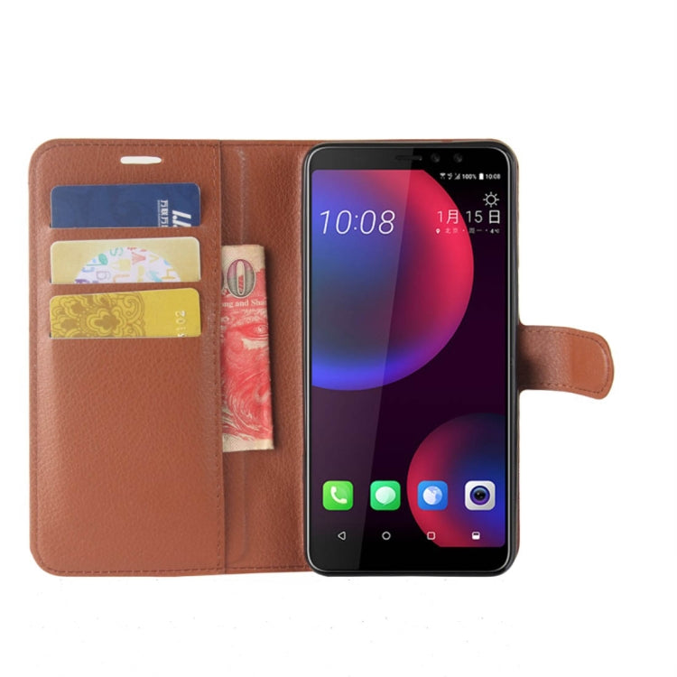 For HTC U11 EYEs Litchi Texture Horizontal Flip Leather Case with Wallet & Holder & Card Slots