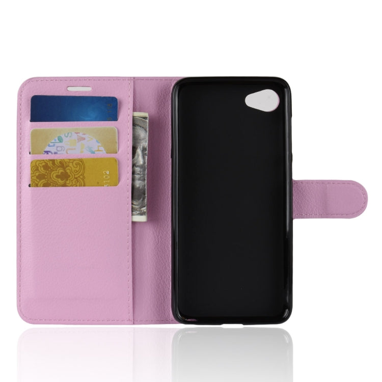 For HTC Desire 12 Litchi Texture Horizontal Flip Leather Case with Wallet & Holder & Card Slots