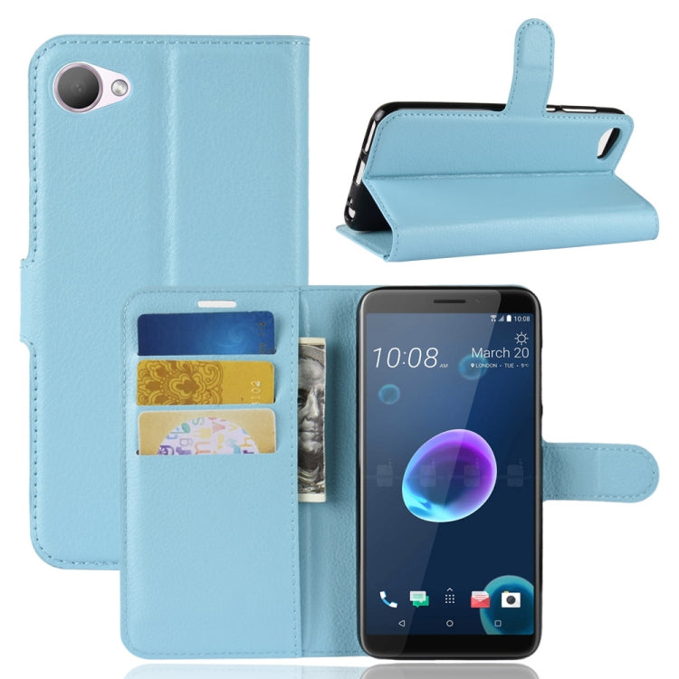 For HTC Desire 12 Litchi Texture Horizontal Flip Leather Case with Wallet & Holder & Card Slots