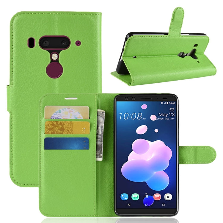 Litchi Texture Horizontal Flip Leather Case for HTC U12+, with Wallet & Holder & Card Slots