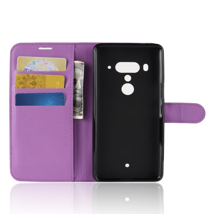 Litchi Texture Horizontal Flip Leather Case for HTC U12+, with Wallet & Holder & Card Slots