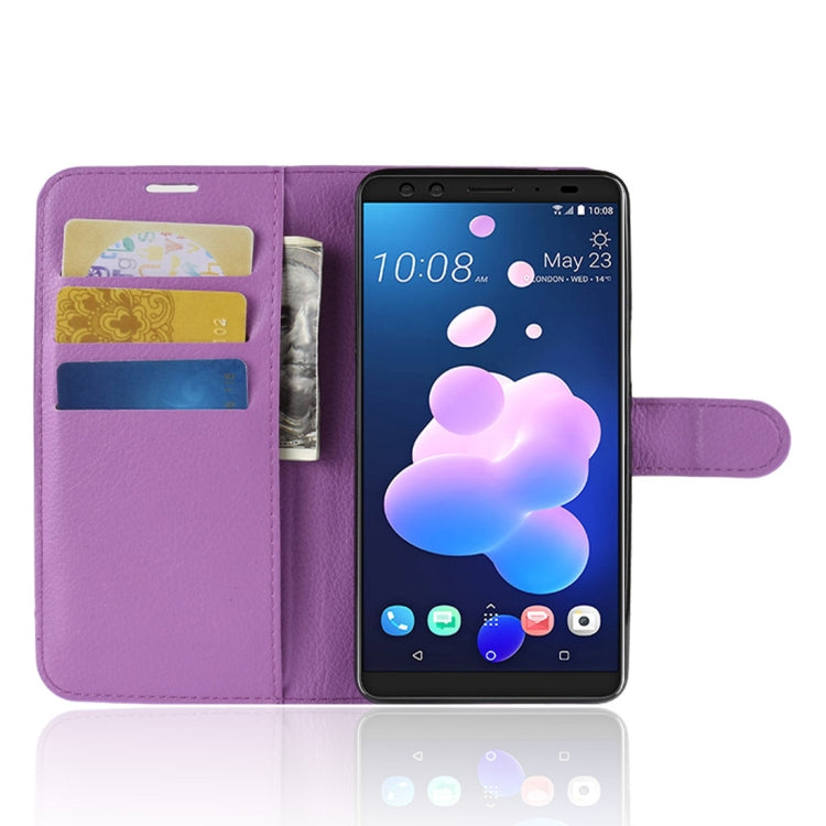 Litchi Texture Horizontal Flip Leather Case for HTC U12+, with Wallet & Holder & Card Slots