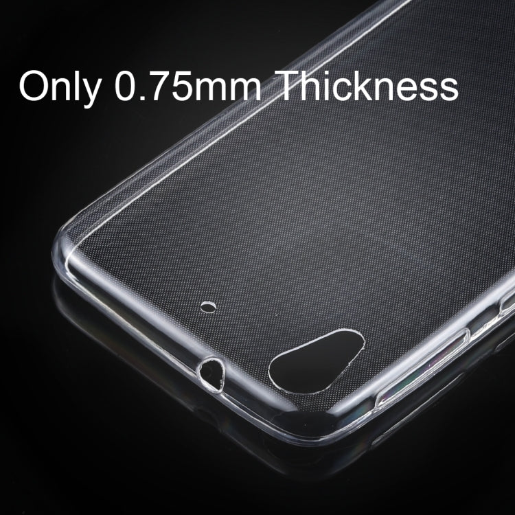 50 PCS 0.75mm Transparent TPU Case for HTC Desire 628