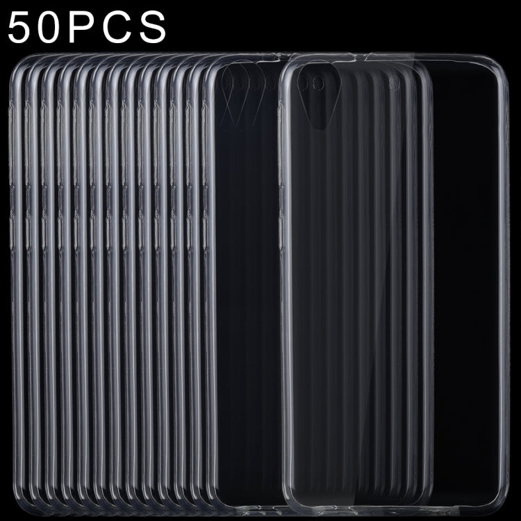 50 PCS 0.75mm Transparent TPU Case for HTC Desire 530