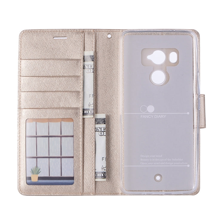 For HTC U11 Plus Silk Texture Horizontal Flip Leather Case with Holder & Card Slots & Wallet & Photo Frame