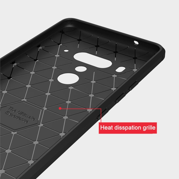 Brushed Texture Carbon Fiber Shockproof TPU Case for HTC U12+