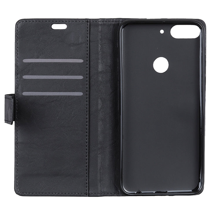 Copper Buckle Retro Crazy Horse Texture Horizontal Flip Leather Case for HTC Desire 12+, with Holder & Card Slots & Wallet