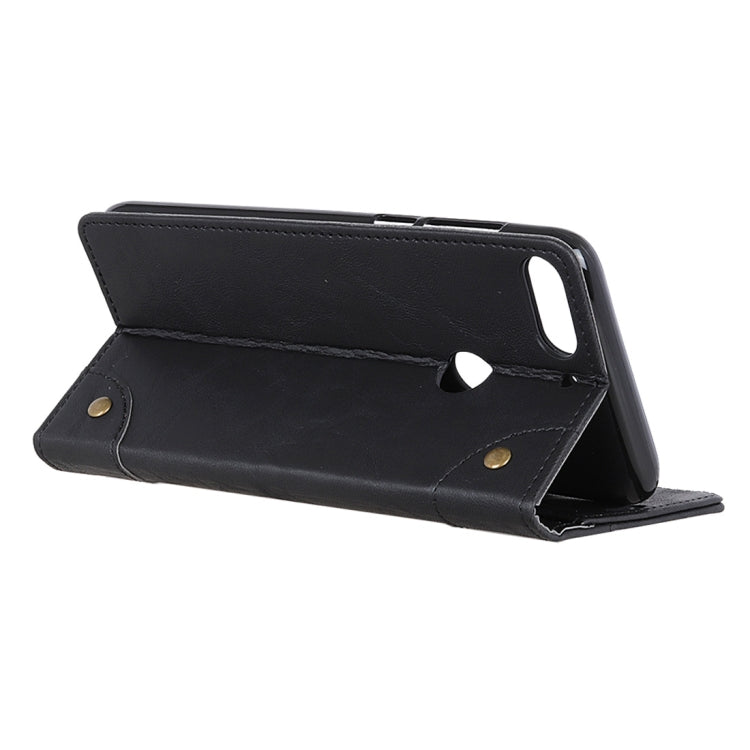 Copper Buckle Retro Crazy Horse Texture Horizontal Flip Leather Case for HTC Desire 12+, with Holder & Card Slots & Wallet