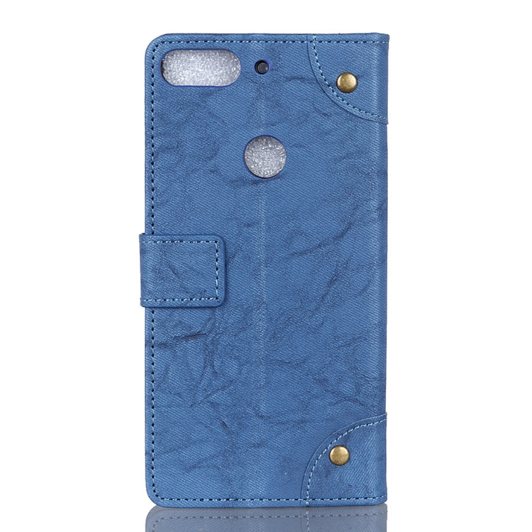 Copper Buckle Retro Crazy Horse Texture Horizontal Flip Leather Case for HTC Desire 12+, with Holder & Card Slots & Wallet