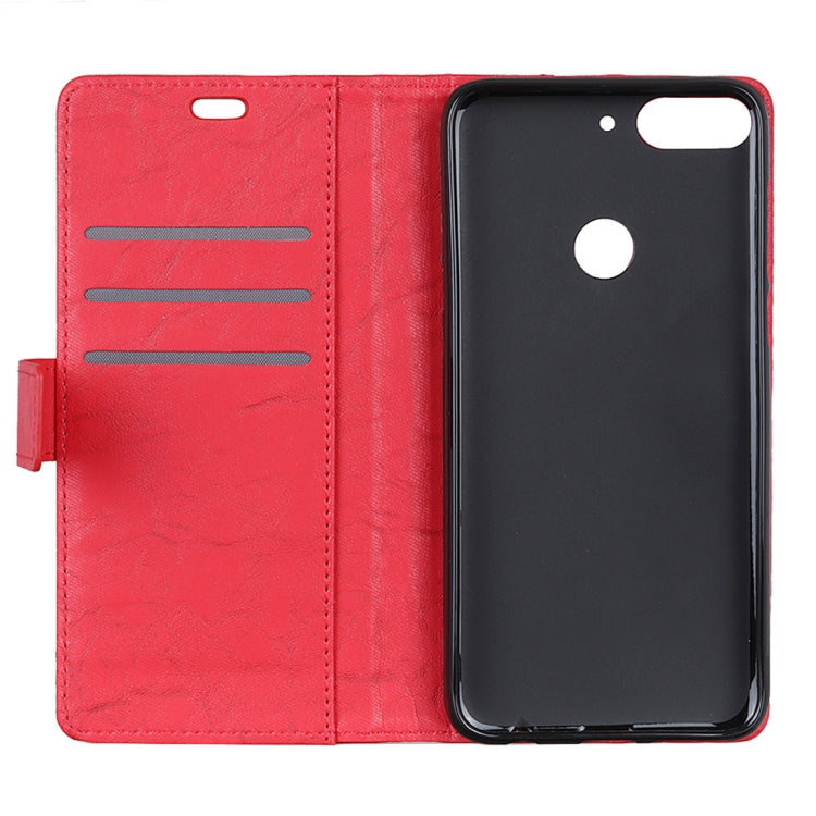 Copper Buckle Retro Crazy Horse Texture Horizontal Flip Leather Case for HTC Desire 12+, with Holder & Card Slots & Wallet