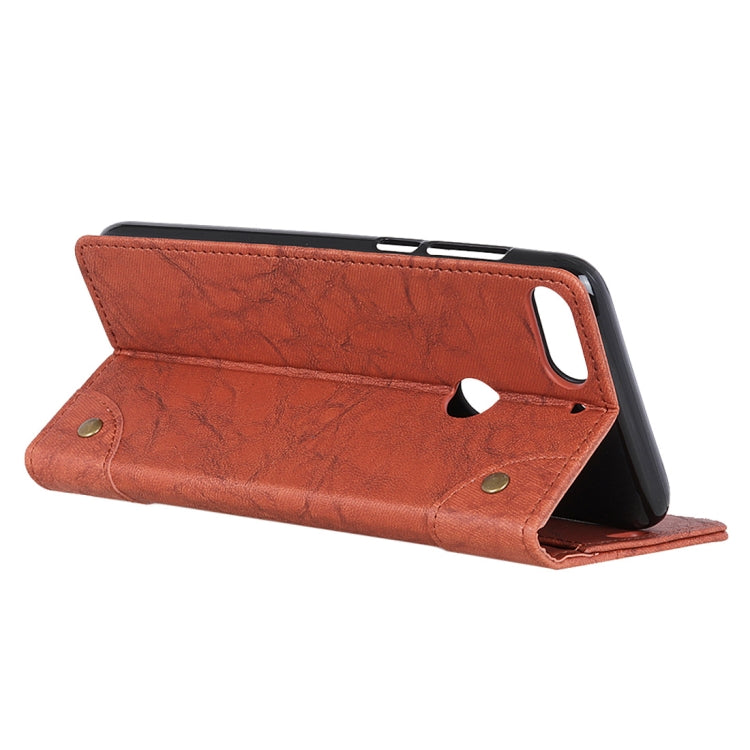 Copper Buckle Retro Crazy Horse Texture Horizontal Flip Leather Case for HTC Desire 12+, with Holder & Card Slots & Wallet