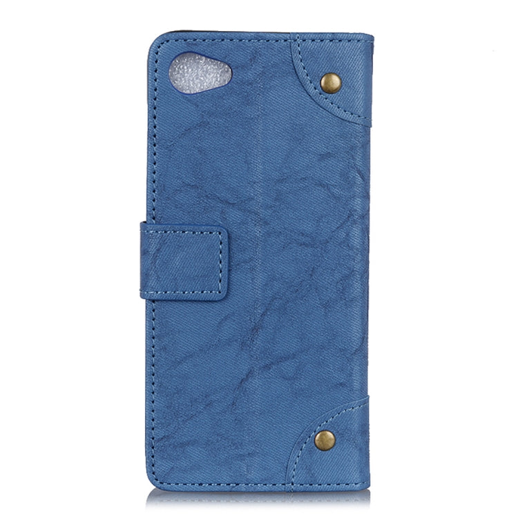 Copper Buckle Retro Crazy Horse Texture Horizontal Flip Leather Case for HTC Desire 12, with Holder & Card Slots & Wallet