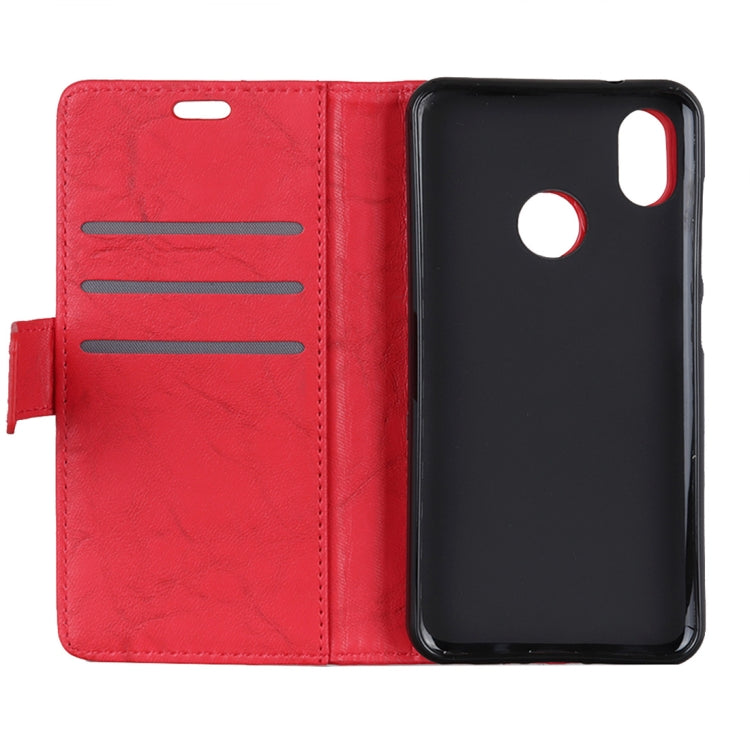 Copper Buckle Retro Crazy Horse Texture Horizontal Flip Leather Case for HTC U12 Life, with Holder & Card Slots & Wallet