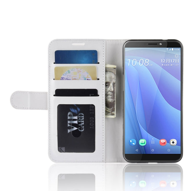 R64 Texture Single Fold Horizontal Flip Leather Case for HTC Desire 12S, with Holder & Wallet & Card Slots & Photo Frame