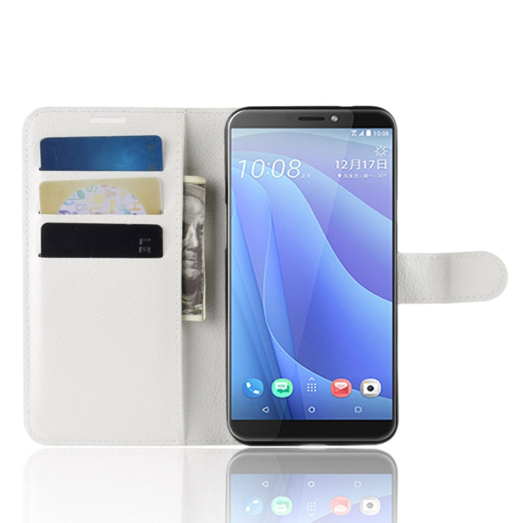 Litchi Texture Horizontal Flip Leather Case for HTC Desire 12S, with Wallet & Holder & Card Slots