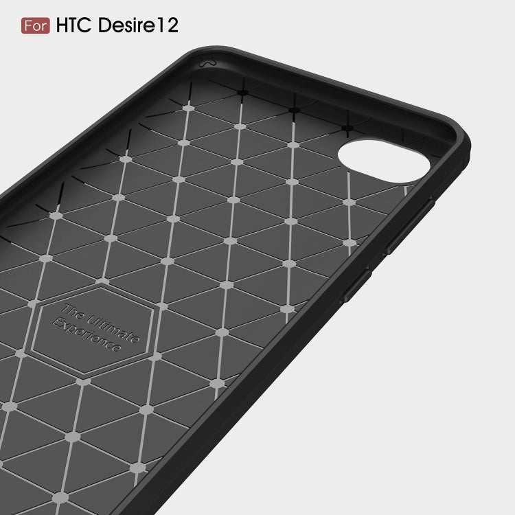 Brushed Texture Carbon Fiber Shockproof TPU Case for HTC Desire 12