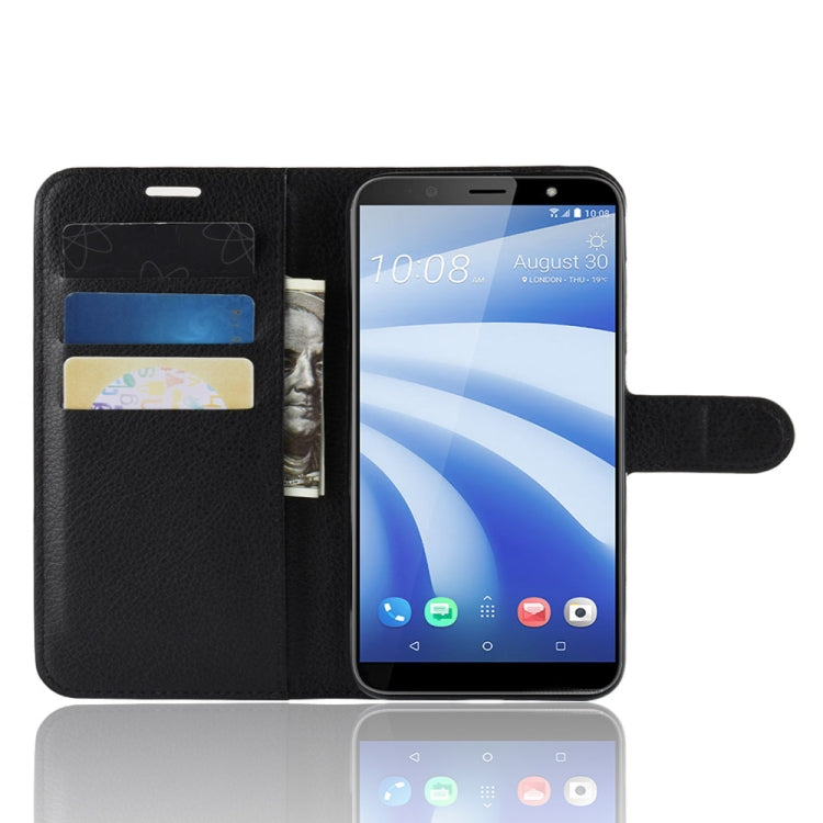 Litchi Texture Horizontal Flip Leather Case for HTC U12 life, with Wallet & Holder & Card Slots
