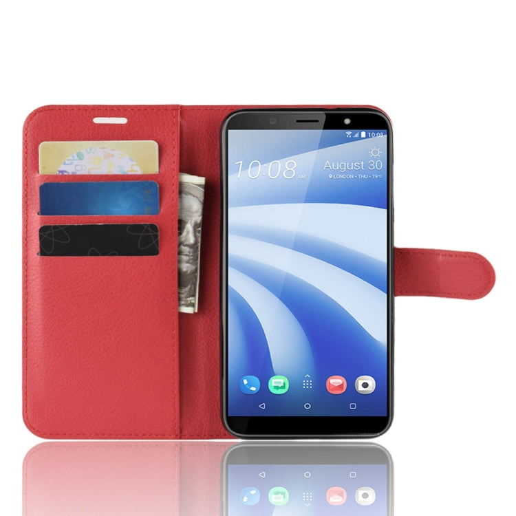Litchi Texture Horizontal Flip Leather Case for HTC U12 life, with Wallet & Holder & Card Slots