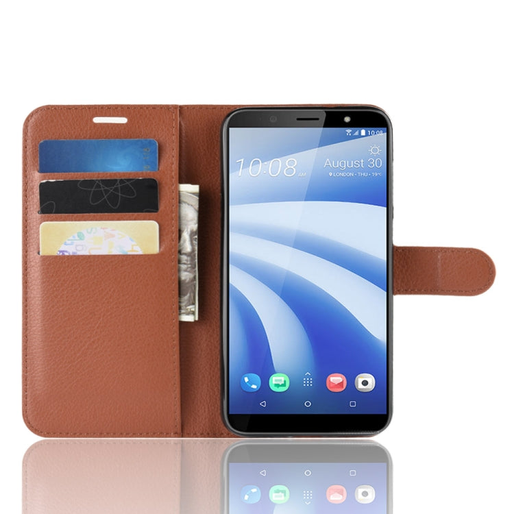 Litchi Texture Horizontal Flip Leather Case for HTC U12 life, with Wallet & Holder & Card Slots