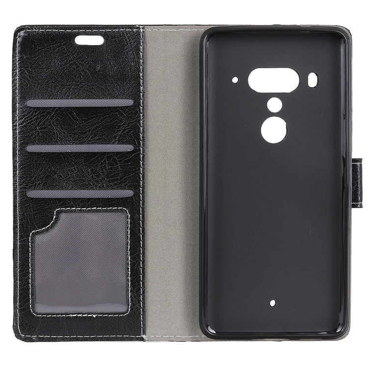Retro Crazy Horse Texture Horizontal Flip Leather Case for HTC U12+, with Holder & Card Slots & Photo Frame