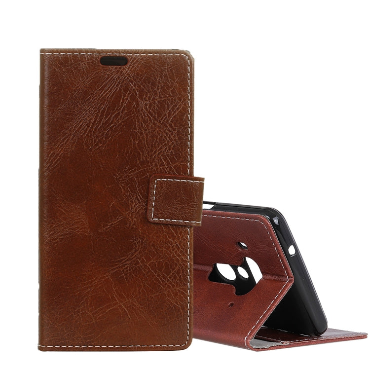 Retro Crazy Horse Texture Horizontal Flip Leather Case for HTC U12+, with Holder & Card Slots & Photo Frame