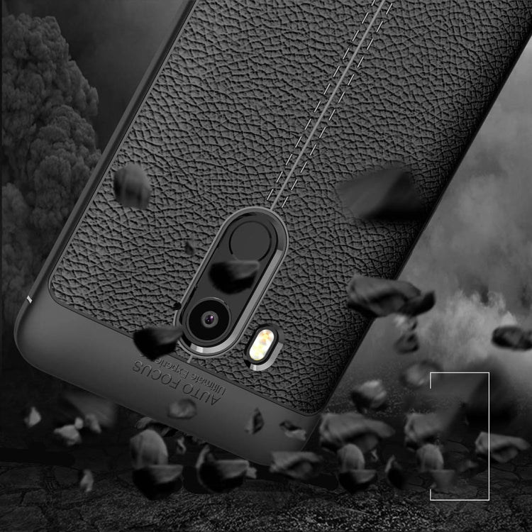 For HTC U11 Eyes Litchi Texture Soft TPU Protective Back Cover Case