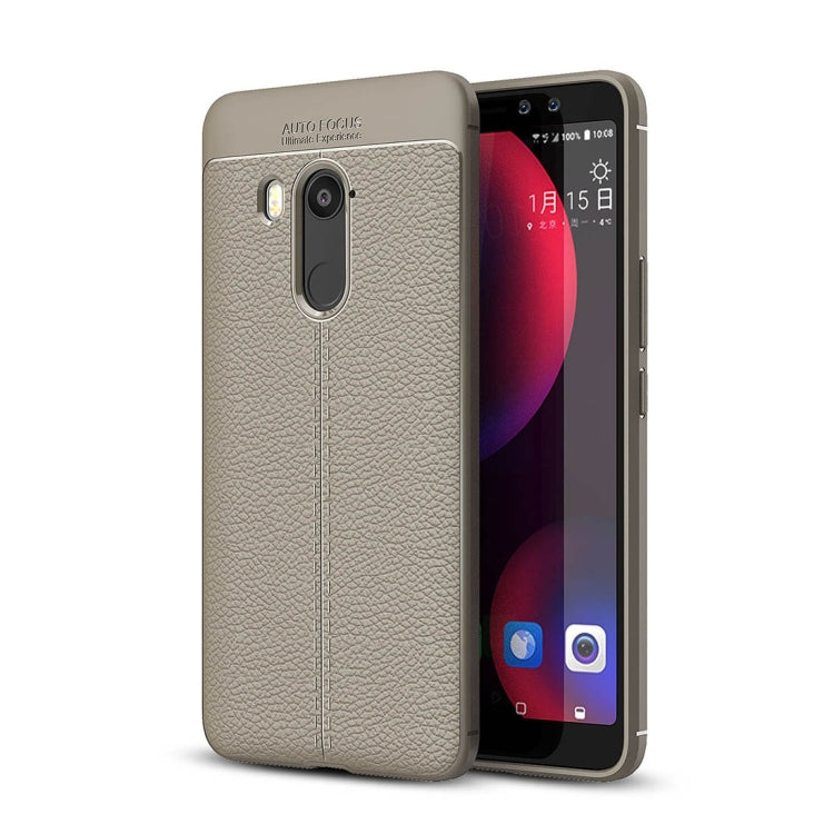 For HTC U11 Eyes Litchi Texture Soft TPU Protective Back Cover Case
