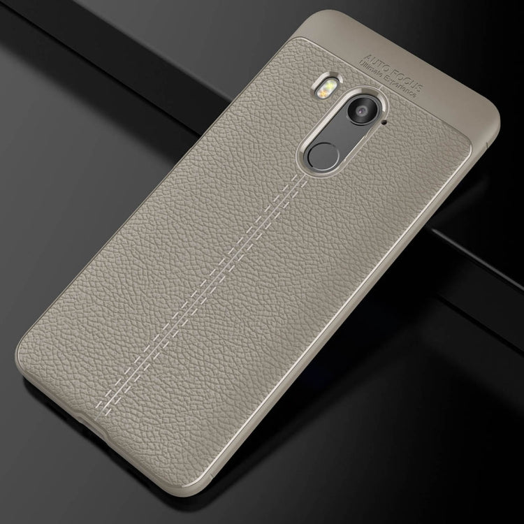 For HTC U11 Eyes Litchi Texture Soft TPU Protective Back Cover Case