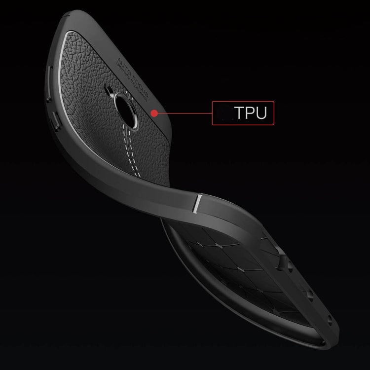 For HTC U11 Life Litchi Texture Soft TPU Protective Back Cover Case