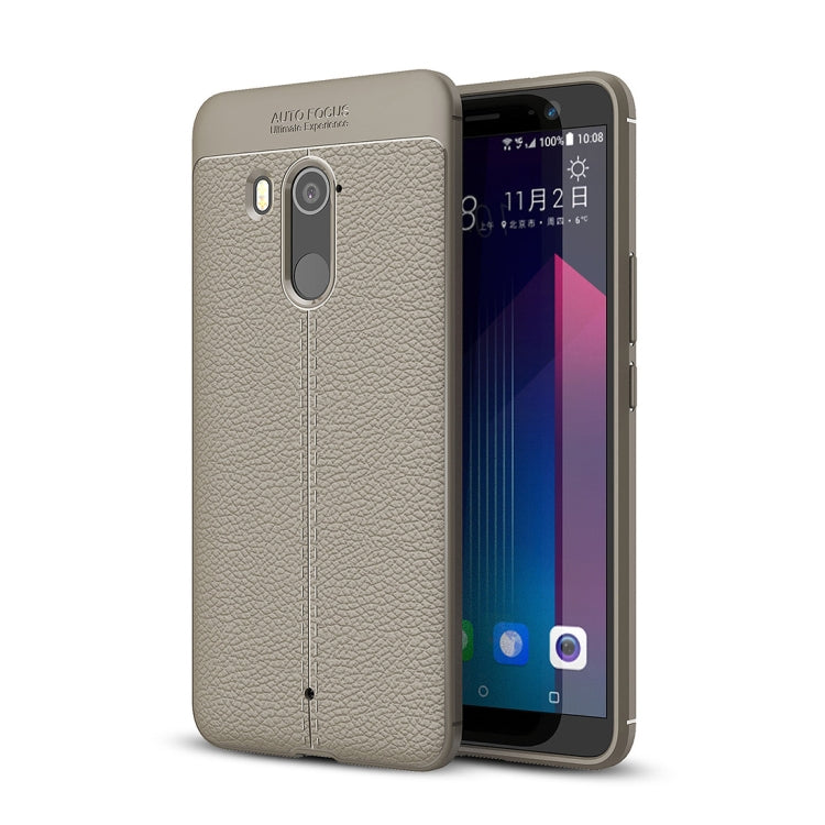 For HTC U11+ Litchi Texture Soft TPU Protective Back Cover Case