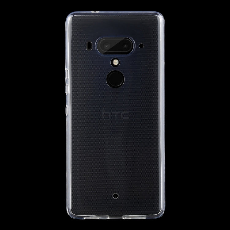 50 PCS Shockproof TPU Protective Back Case for HTC U12+(Transparent)