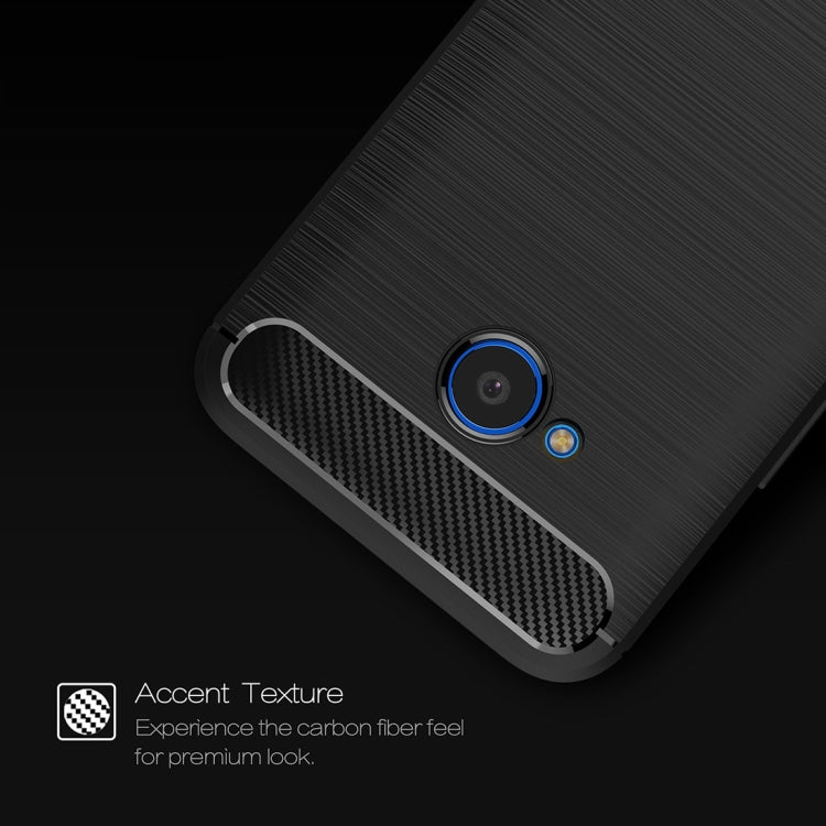 For HTC U11 Life Brushed Texture Carbon Fiber Shockproof TPU Protective Back Case