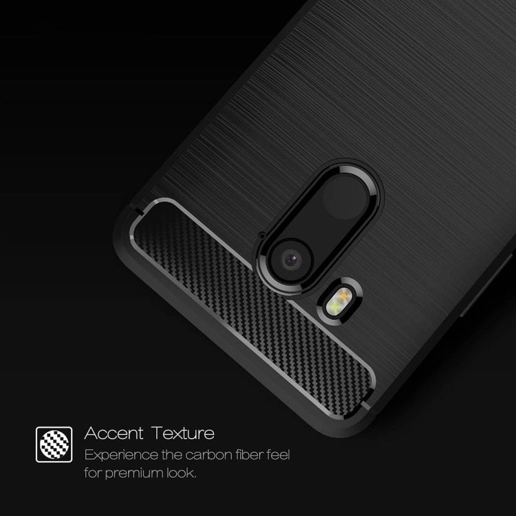 For HTC U11+ Brushed Texture Carbon Fiber Shockproof TPU Protective Back Case