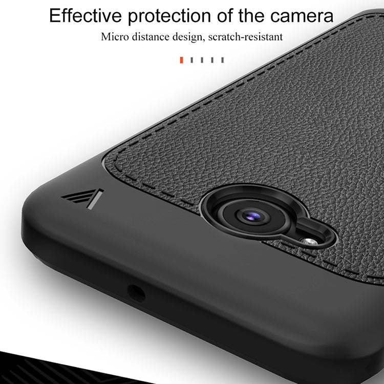Lenuo Leshen Series for HTC U11 Life TPU Litchi Texture Dropproof Protective Back Cover Case
