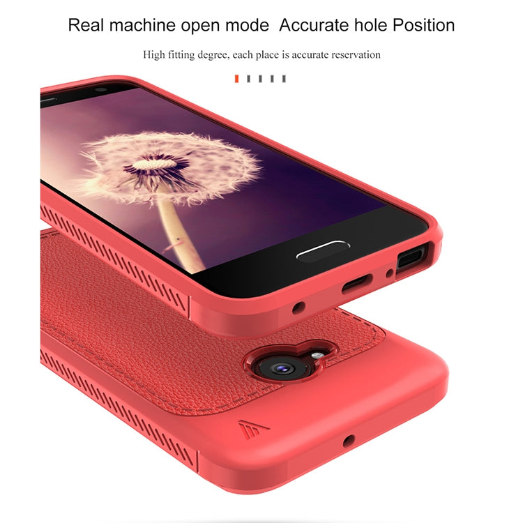 Lenuo Leshen Series for HTC U11 Life TPU Litchi Texture Dropproof Protective Back Cover Case