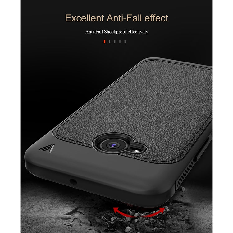 Lenuo Leshen Series for HTC U11 Life TPU Litchi Texture Dropproof Protective Back Cover Case