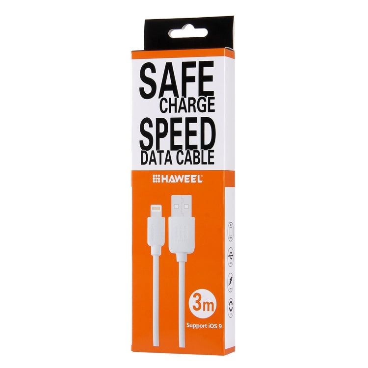 HAWEEL 20.1 x 6 x 2 cm Hang Hole Color Box Packing for 3m 8 Pin to USB Sync and Charging Cable (HWL-1011W)